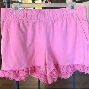 Lilly Pulitzer Pink Shandy ruffled shorts